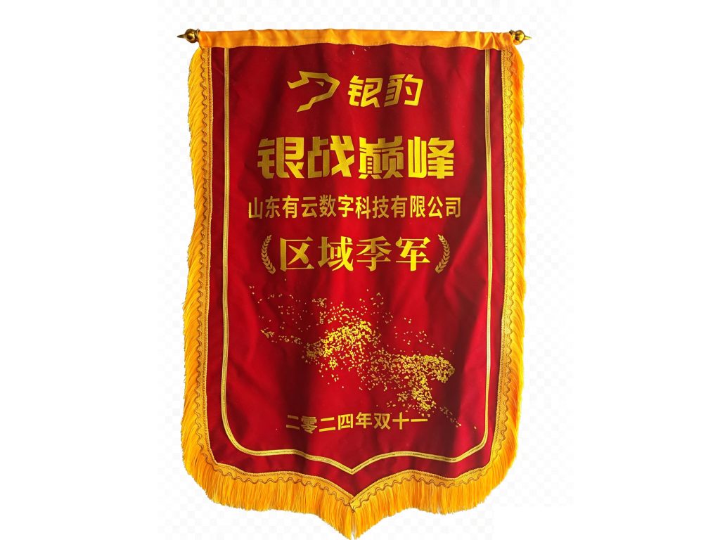 银豹银战巅峰区域季军锦旗-山东有云数科